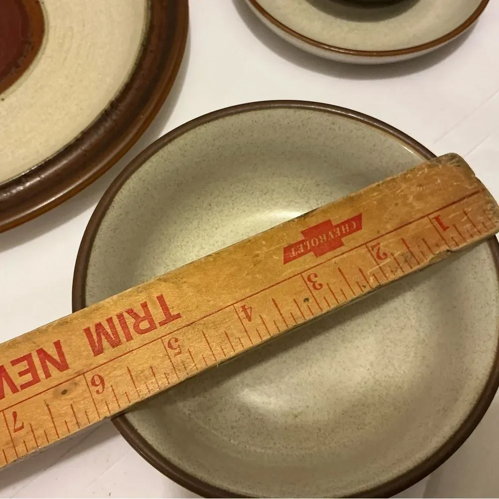 DENBY-LANGLEY 5 Piece Place Setting Potter's Wheel Rust Red more available